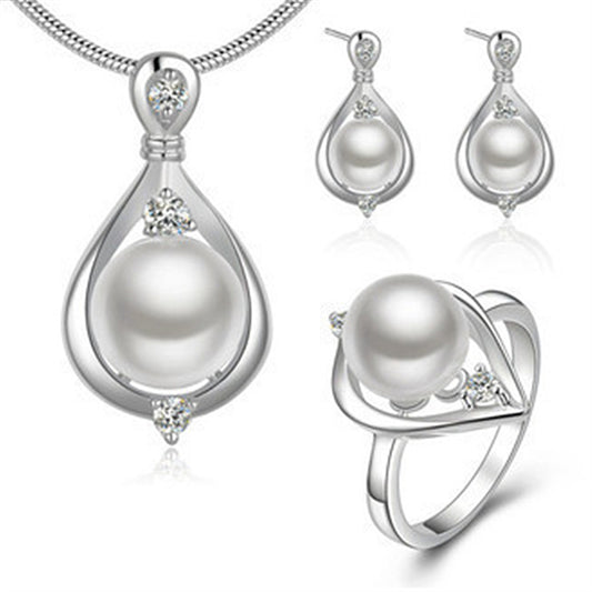 Conjunto de Joyas en Plata con Perlas Naturales