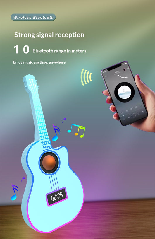 Parlante Bluetooth con Reloj Despertador y Luces Ambientales - Image 13