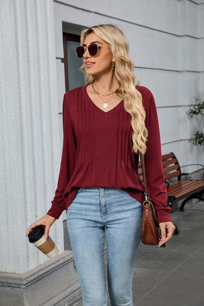 Blusa Suelta de Rayas con Mangas Largas para Mujer - Image 15