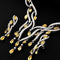 New Crystal Jewelry Zircon Jewelry Set Tassel Pendant Yellow
