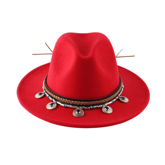 Sombrero Jazz Retro Inglés de Fieltro para Otoño e Invierno - Image 2