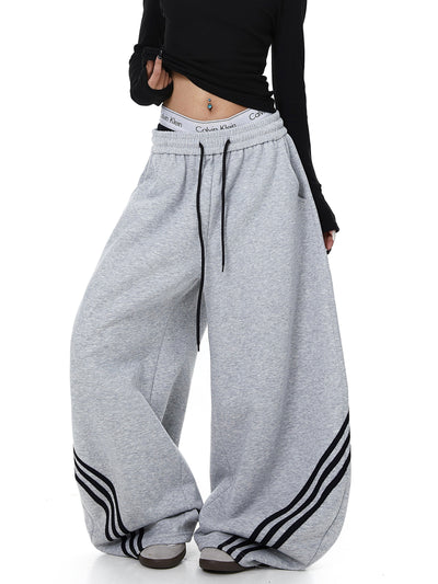 Pantalones de Chándal Cortos Retro a Rayas con Bloques de Color para Mujer - Image 7