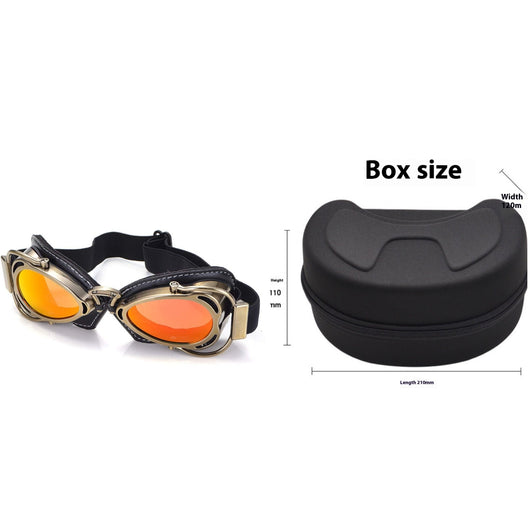 Gafas Protectoras Retro para Motocicleta - Estilo Piloto Harley con Protección Reflectante - Image 13