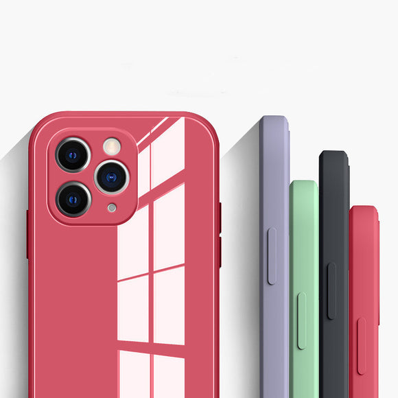 Funda de Vidrio Templado con Silicona Líquida para Teléfono