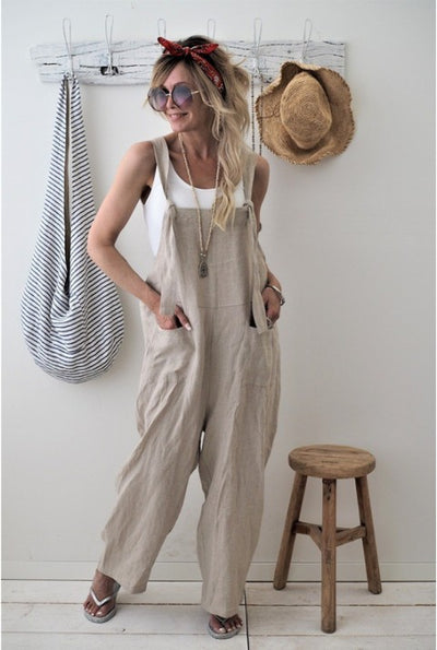Overol Casual Talla Grande con Bolsillos en Multicolor - Image 4