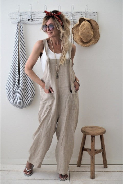 Overol Casual Talla Grande con Bolsillos en Multicolor - Image 4