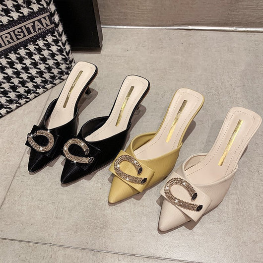 Sandalias Stiletto Puntiagudas con Strass para Mujer - Image 7