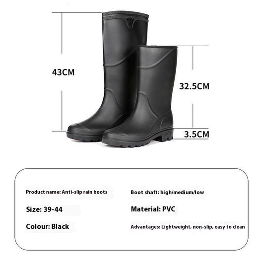 Botas de Lluvia Altas para Construcción - Zapatos Protectores Impermeables Antideslizantes - Image 15