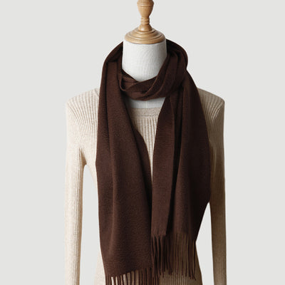 Bufanda de Cachemira Pura Colores Sólidos para Otoño e Invierno - Image 35