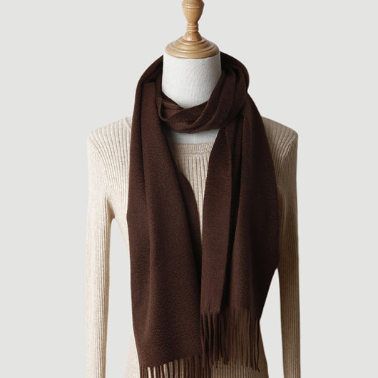 Bufanda de Cachemira Pura Colores Sólidos para Otoño e Invierno - Image 35