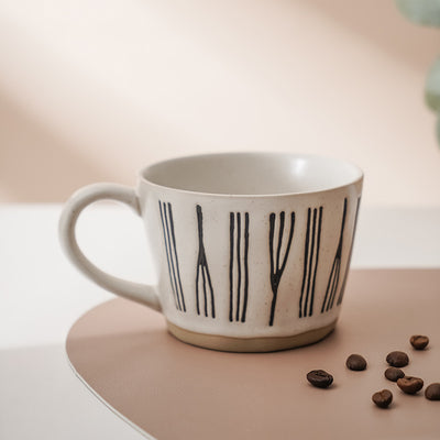 Taza de Café de Cerámica Artesanal con Flor Azul - Image 6