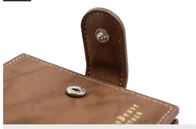 Billetera Corta para Hombre Edición Coreana con Cierre Dorado - Image 22