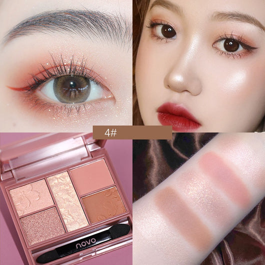 Paleta de Sombras de Ojos Cinco Colores con Textura Grabada - Image 12