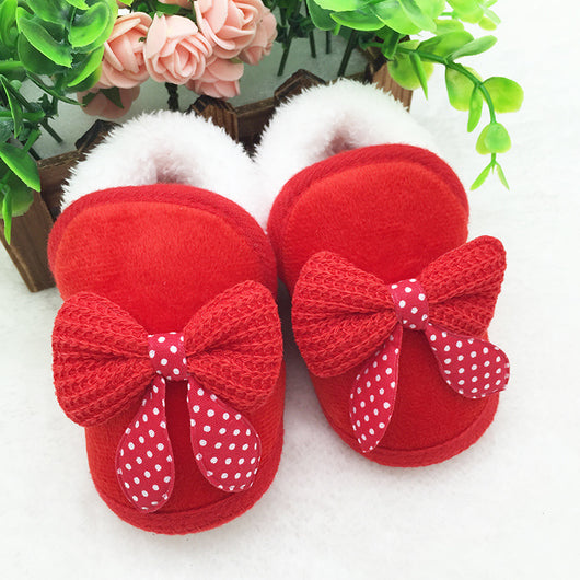 Zapatos de Bebé Niña con Moño y Forro Acolchado de Terciopelo - Image 5