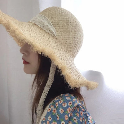 Sombrero de Rafia con Ala Ancha para Mujer - Perfecto para Playa y Verano - Image 7