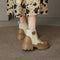 Botas Martin de Cuero Grueso Estilo Retro Francés para Mujer