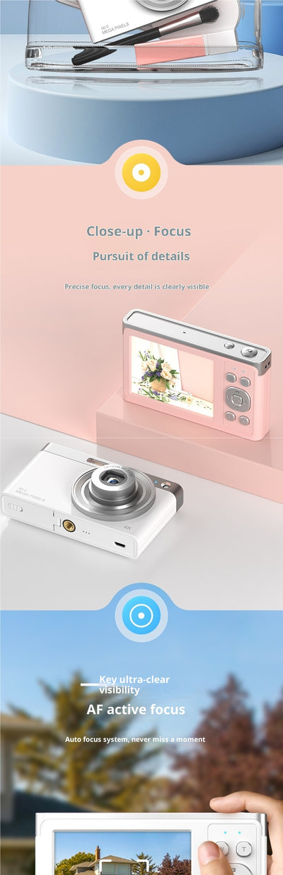 Cámara Digital Retro para Estudiantes - HD con Sensor CCD y Modo Belleza - Image 17