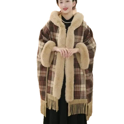 Capa Otoñal con Diseño Tartán Maillard y Forro Polar Cálido - Image 3