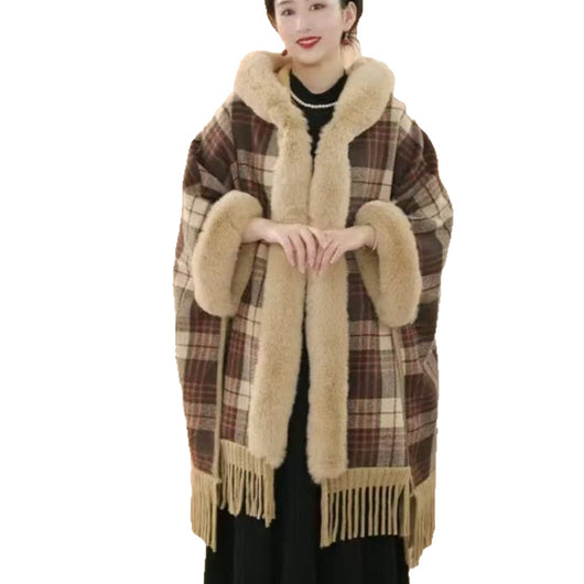 Capa Otoñal con Diseño Tartán Maillard y Forro Polar Cálido - Image 3