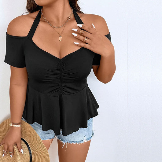 Blusa Elegante Ajustada al Talle con Hombros Descubiertos - Image 13