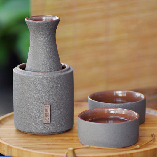 Juego de Vino de Cerámica Japonesa Portátil para el Hogar - Image 8