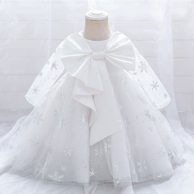 Vestido Infantil de Fiesta con Gran Lazo - Image 9