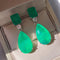 Pear-shaped Paraiba Tourmaline and Emerald Earrings