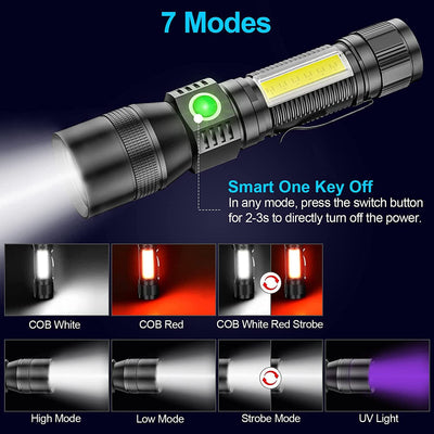 Linterna LED Multifunción con Carga USB y Imán Potente - Image 6