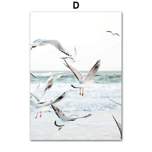 Cuadro de Lienzo Floral Marino - Delfín y Flores de Playa - Image 23