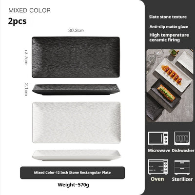 Plato Rectangular de Cerámica Premium para Sushi - Image 11