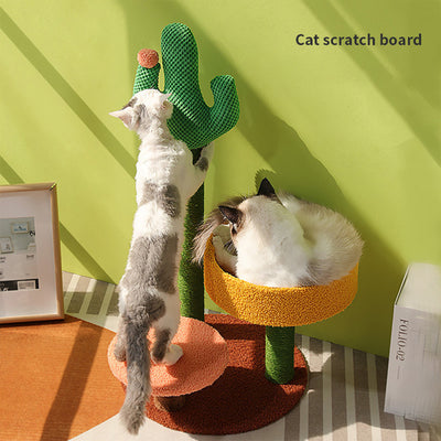 Torre Rascador para Gatos con Columna de Sisal y Juego de Cactus - Image 5