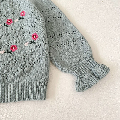 Cardigan Tejido Hueco Bordado Versátil - Image 27