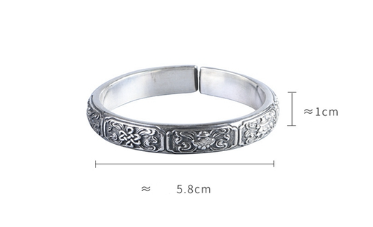 Pulsera de Plata 999 Estilo Antiguo Tailandés para Mujer - Image 6