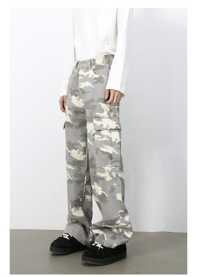 Pantalones Vaqueros Cargo Retro Camuflaje con Bolsillos Grandes - Image 13