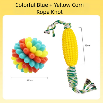Pelotas de Goma Coloridas para Dentición de Mascotas - Juguetes Duraderos para Perros - Image 18