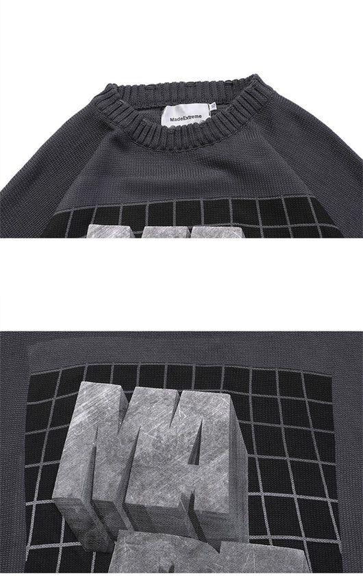 Suéter Holgado Unisex con Letras en Relieve Jacquard - Image 16