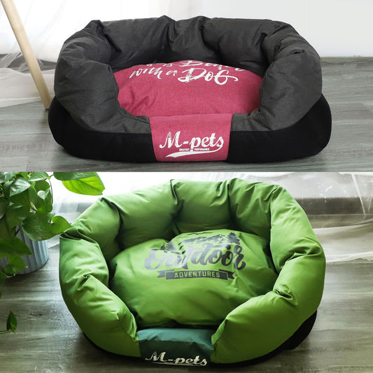Cama Cuadrada para Perros Cuatro Estaciones con Cojín Ortopédico