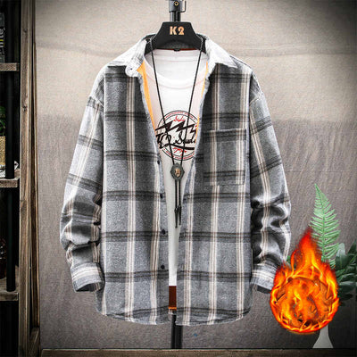 Camisa de Cuadros Térmica para Hombre - Abrigo Grueso Invierno