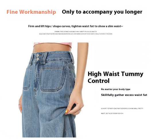 Pantalones Vaqueros Cintura Alta Pierna Ancha Degradado - Ajuste Holgado para Mujer - Image 13