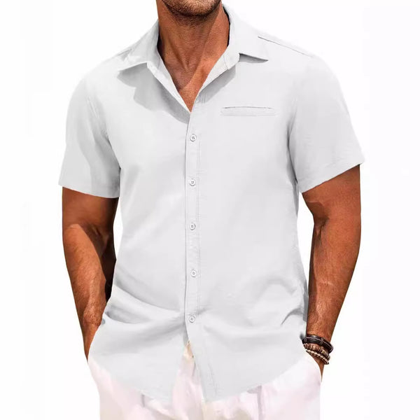 Camisa Polo Clásica de Manga Corta Botones