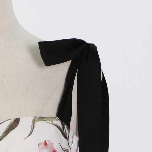 Vestido Cintura Ajustable con Cordones y Estampado Teñido - Image 5