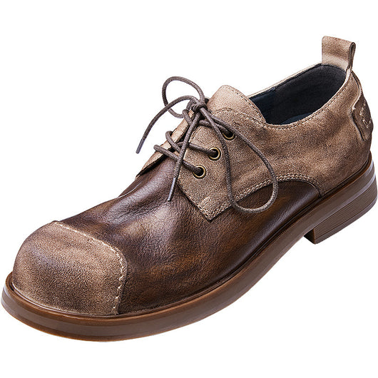 Zapatos de Cuero Genuino Hechos a Mano Estilo Británico Otoñal para Hombre - Image 5