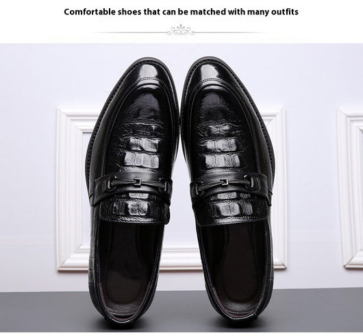 Zapatos de Cuero Cowhide Estilo Coreano Talla 36 - Punta Aguda Transpirables para Hombre - Image 29