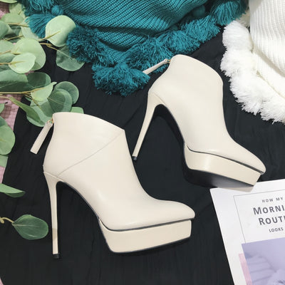 Botas de Cuero Tacón Stiletto Plataforma para Otoño e Invierno - Image 15