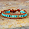Pulsera de Cuero Tejida a Mano Imperial Stone