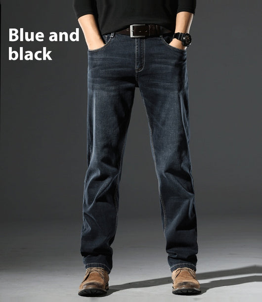 Jeans Rectos Elásticos para Hombre - Primavera Otoño Fit Cómodo - Image 30