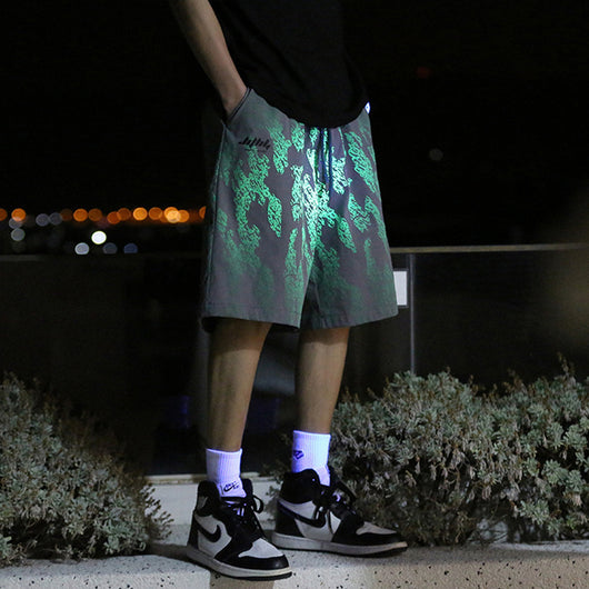 Shorts Sueltos Estampado Completo Tendencia para Hombre - Image 10
