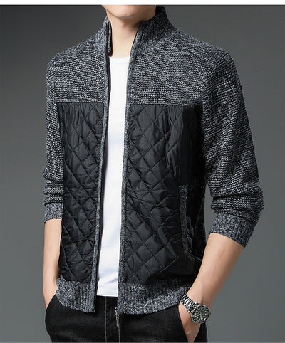 Cardigan Tejido de Invierno para Hombre con Cuello Tipo Mao - Image 13