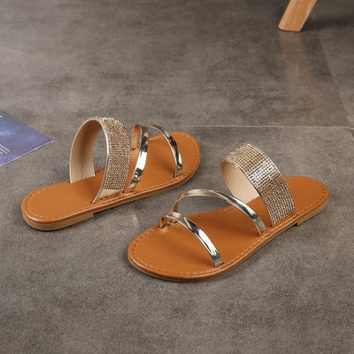 Sandalias Planas de Verano con Strass Romanas - Tallas Grandes - Image 10