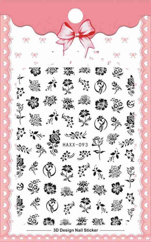 Calcomanías de Uñas Mariposa Negra con Flores Blancas - Adhesivas para Manicura - Image 15